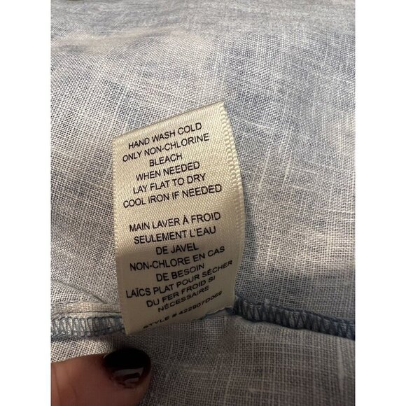 Rebecca Taylor Paper Fleur Whisper Linen Midi Dress Women's Blue S - Picture 11 of 12